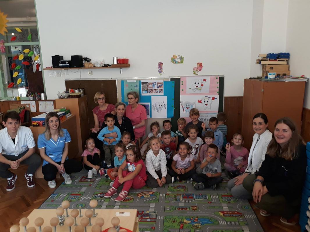 PATRONAŽA DUBROVNIK Edukativna radionica pranja zubića u Dječjem vrtiću Pčelica