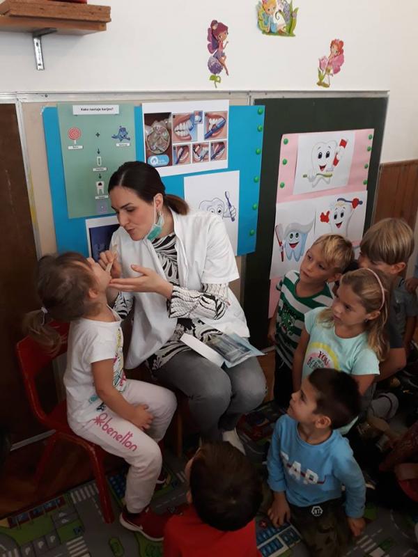 PATRONAŽA DUBROVNIK Edukativna radionica pranja zubića u Dječjem vrtiću Pčelica