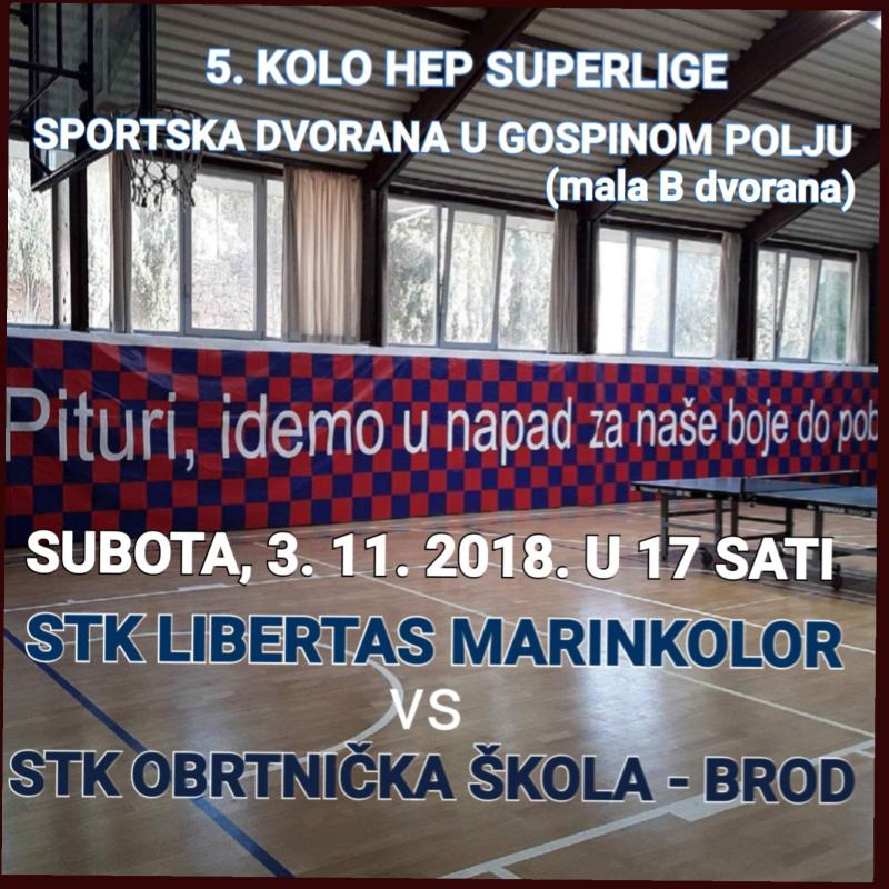  Sastaju se STK Libertas Marinkolor i STK Obrtnička škola - Brod iz Slavonskog Broda