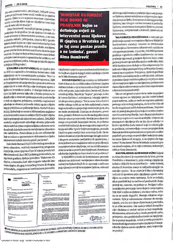 DEMANTIJ DR. ALME DEMIROVIĆ: Na dubrovačkoj tribini o cijepljenju dr. Bernard Kaić iznio je neistinu! 