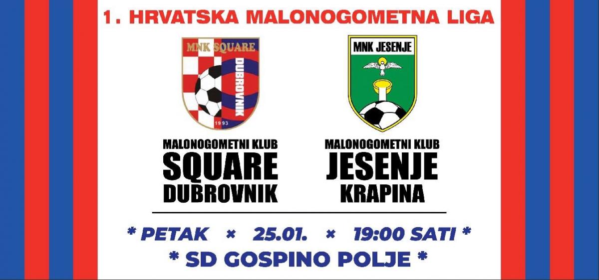  Malonogometaše Squarea večeras očekuje utakmica protiv ekipe Jesenja iz Krapine