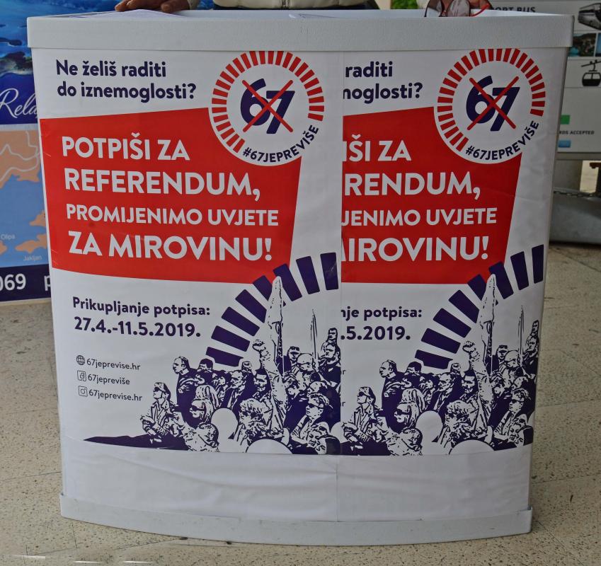 67 JE PREVIŠE U Dubrovniku se prikupljaju potpisi za referendum o uvjetima za mirovinu (FOTO)