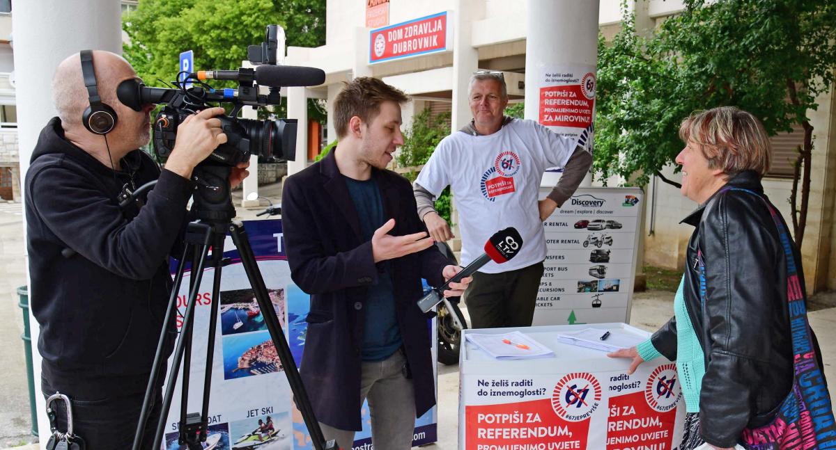 67 JE PREVIŠE U Dubrovniku se prikupljaju potpisi za referendum o uvjetima za mirovinu (FOTO)