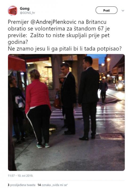 PLENKOVIĆ VOLONTERIMA INICIJATIVE 