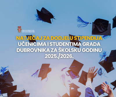 Grad Dubrovnik po treći put povećava iznose mjesečnih stipendija za učenike i studente