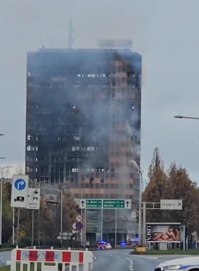 Veliki požar u Vjesnikovom neboderu: gašenje traje cijeli dan, konstrukcija stabilna