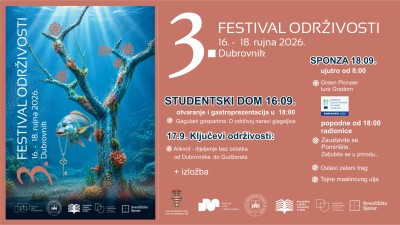 Sveučilište u Dubrovniku organizira Festival održivosti