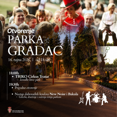 Večeras se otvara Park Gradac s programom za sve uzraste