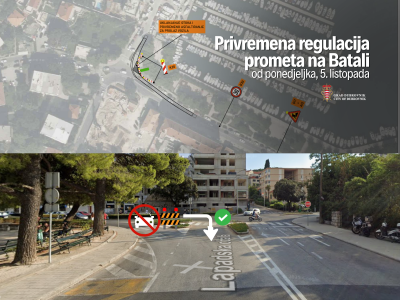 Privremena regulacija prometa na Batali počinje u ponedjeljak