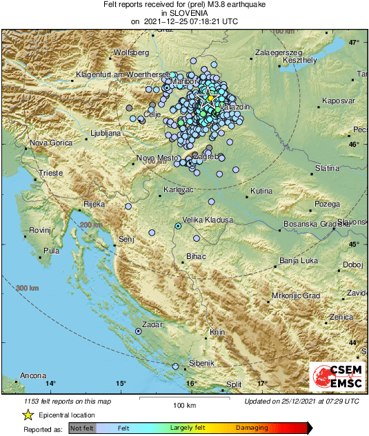 Potres probudio Sloveniju, osjetio se i u Hrvatskoj