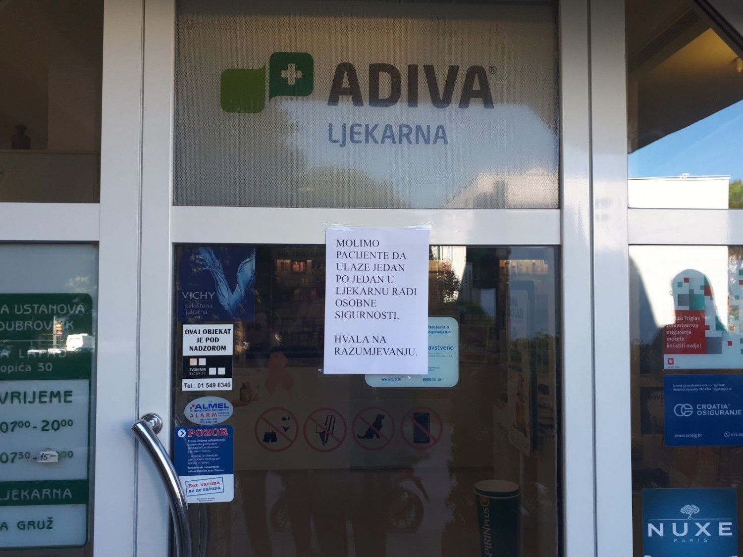 Ljekarne u Dubrovniku objavile posebne mjere zaštite od zaraze koronavirusom (FOTO)